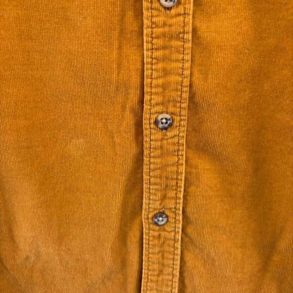 Uniqlo Shirt Mens Size XS Mustard Corduroy Long Sleeve - Picture 4 of 9